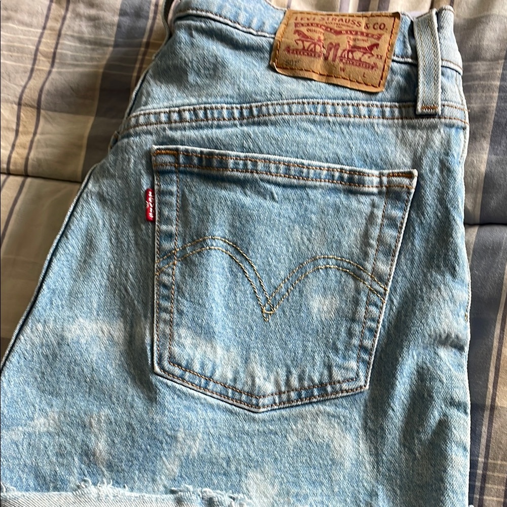 Levi's 501 Light Blue Denim Shorts